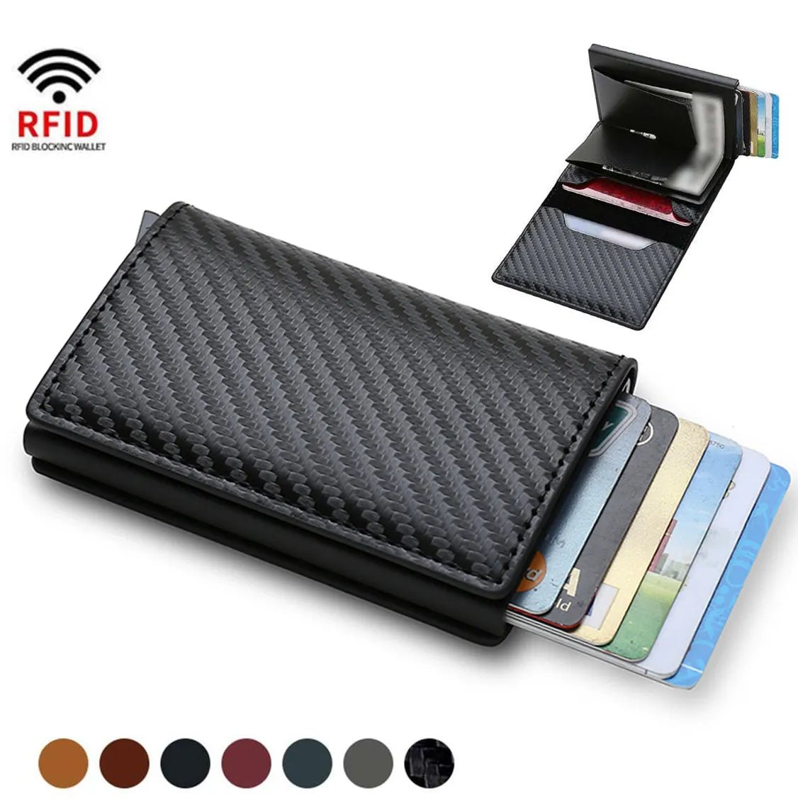 Carbon Fiber Slim Aluminum Wallet - TrendoZone