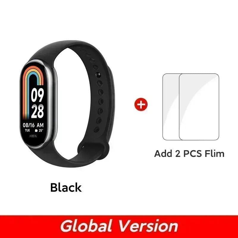 Global Version Xiaomi Band 8 1.62'' AMOLED Ultra Long Battery Life 16 Days Smart Bracelet 150+ Sport Modes - TrendoZone