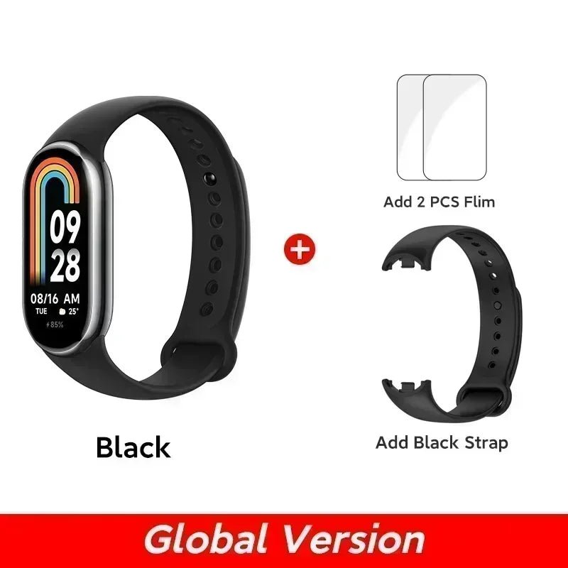 Global Version Xiaomi Band 8 1.62'' AMOLED Ultra Long Battery Life 16 Days Smart Bracelet 150+ Sport Modes - TrendoZone