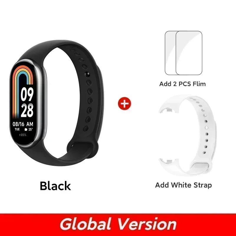 Global Version Xiaomi Band 8 1.62'' AMOLED Ultra Long Battery Life 16 Days Smart Bracelet 150+ Sport Modes - TrendoZone