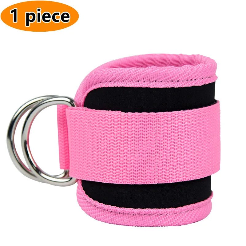 Gym Ankle Straps Double D-Ring Adjustable Neoprene Padded Cuffs - TrendoZone