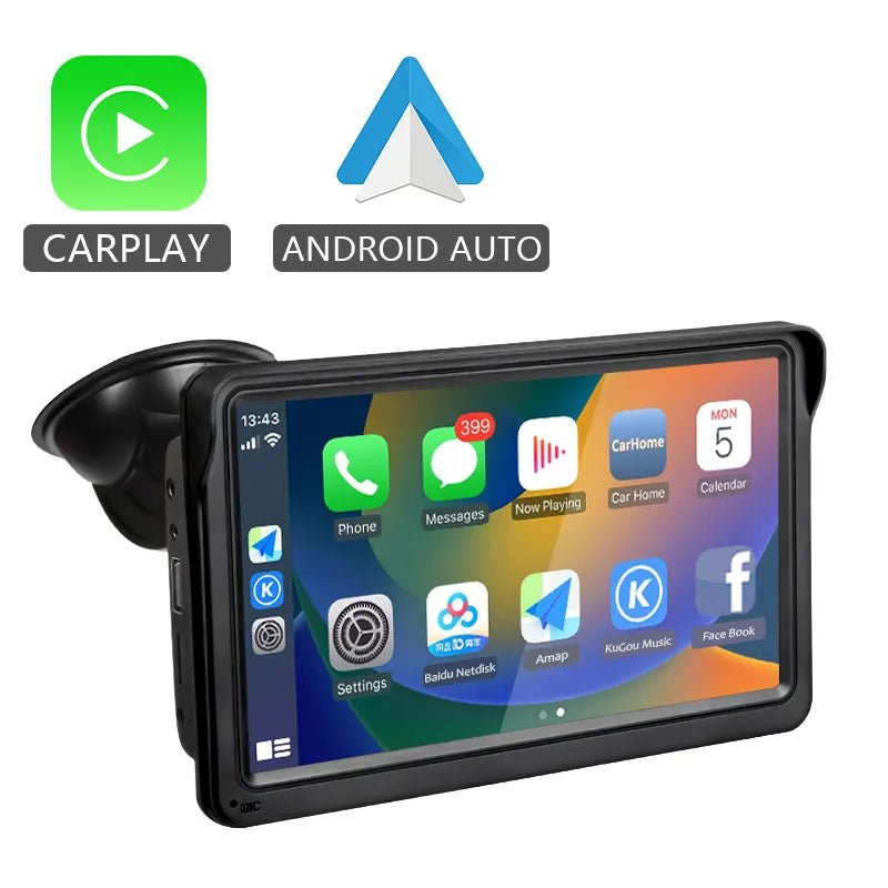 HIPPCRON CarPlay & Android Car Radio Video Player 7inch Portable Touch Screen with USB AUX For Rear View Camera - TrendoZone