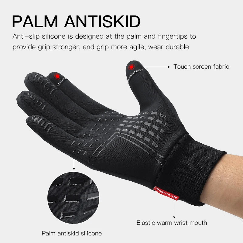 Hot Sale Winter Outdoor Sports Running Gloves, Warm Touch Screen Full Finger Gloves - TrendoZone