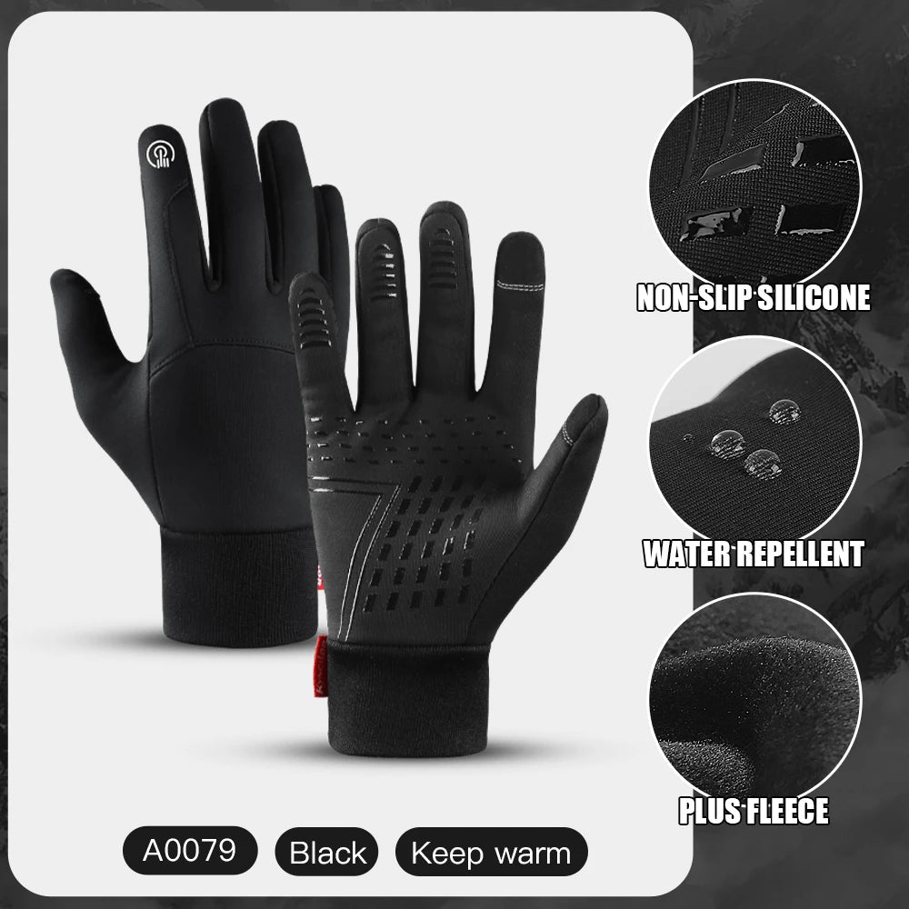 Hot Sale Winter Outdoor Sports Running Gloves, Warm Touch Screen Full Finger Gloves - TrendoZone