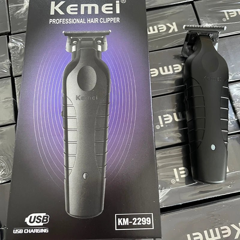 Kemei 2299 Barber Cordless Hair Trimmer 0mm Gapped Carving Clipper - TrendoZone