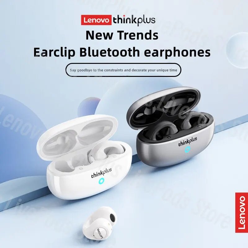 Lenovo XT83II Wireless Headphones, Bluetooth 5.3 Earphones Ear-Clip Design, Touch Control, HD Call with Mics - TrendoZone