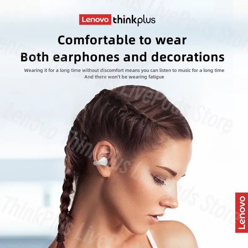 Lenovo XT83II Wireless Headphones, Bluetooth 5.3 Earphones Ear-Clip Design, Touch Control, HD Call with Mics - TrendoZone