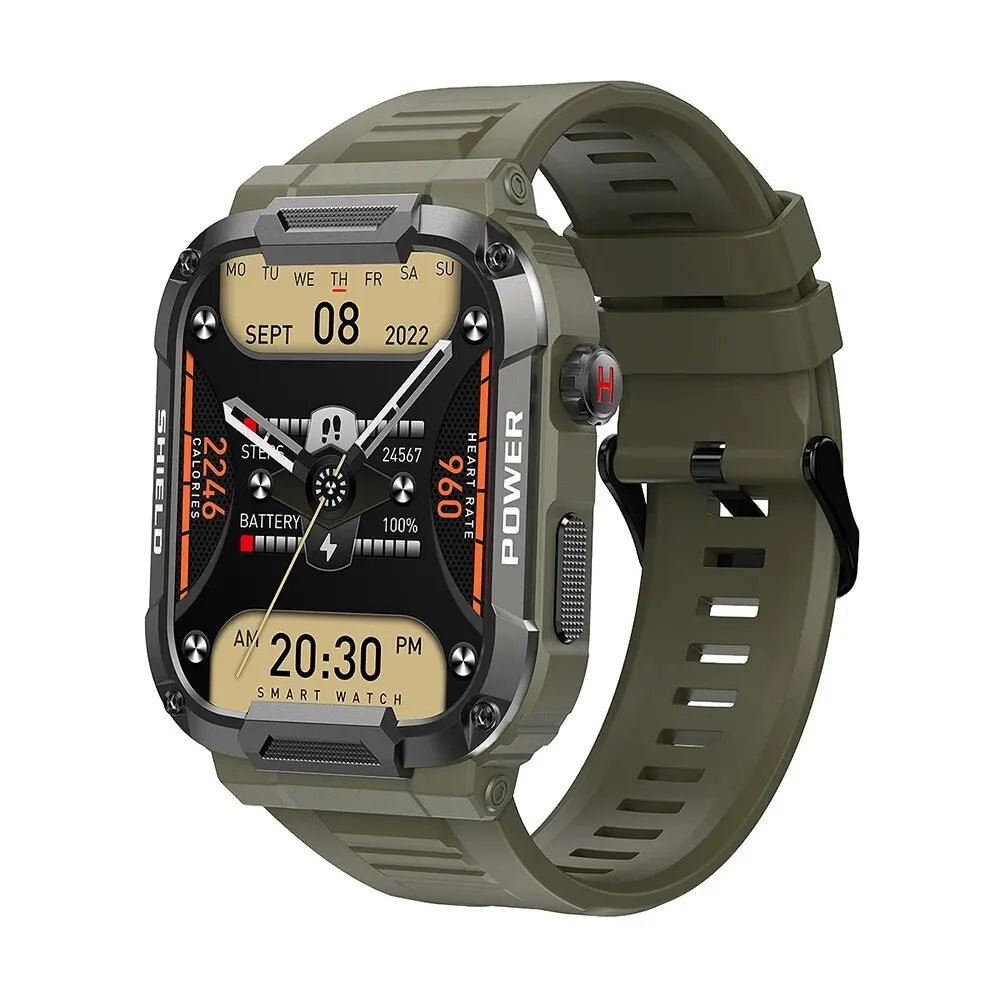 MELANDA 1.85 Outdoor Military Smart Watch, Bluetooth, Call, for Android & IOS, IP68 Waterproof, Sports Watches - TrendoZone