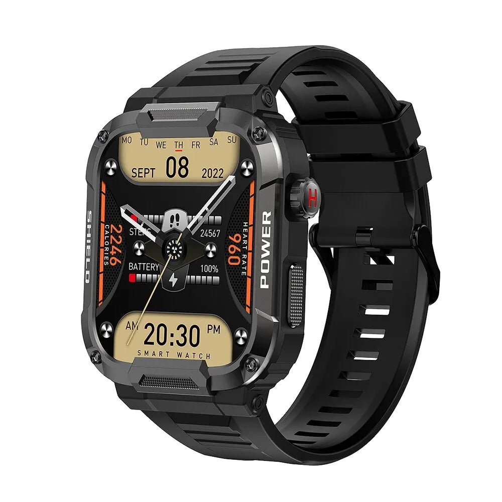 MELANDA 1.85 Outdoor Military Smart Watch, Bluetooth, Call, for Android & IOS, IP68 Waterproof, Sports Watches - TrendoZone