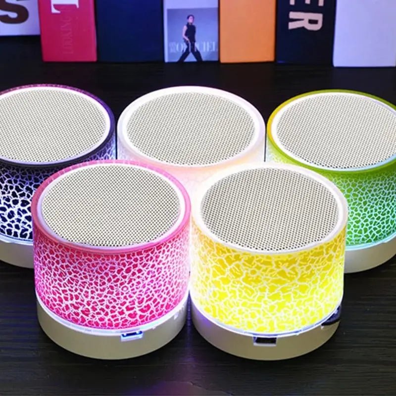 Mini Wireless Bluetooth Speaker with Colorful LED, TF Card and USB - TrendoZone