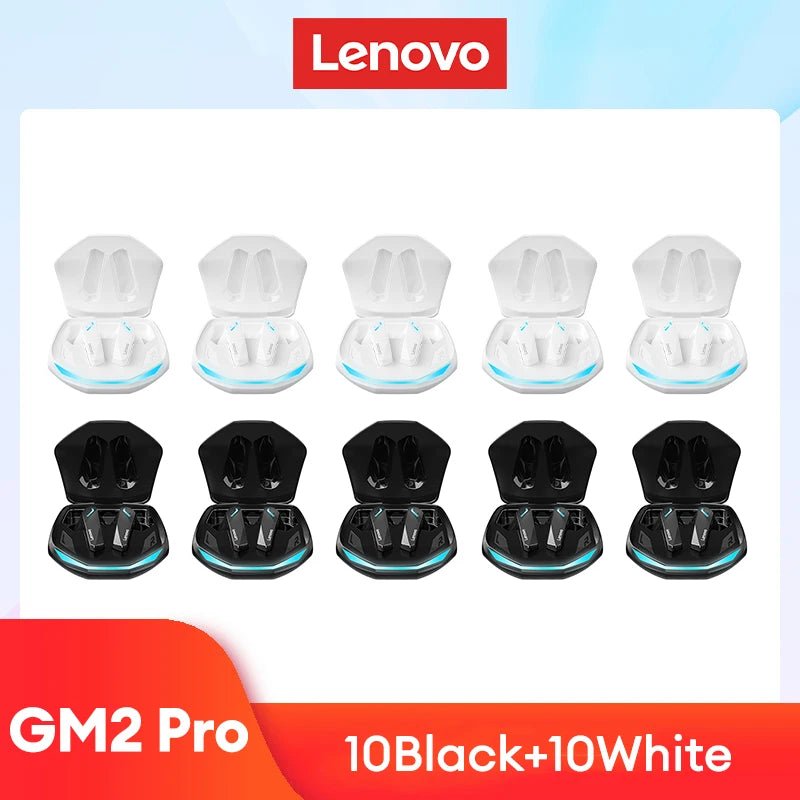 Original 2/5pcs Lenovo GM2 Pro 5.3 Earphone Bluetooth Wireless Earbuds HD Call Dual Mode Gaming Headset - TrendoZone