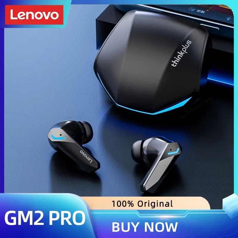 Original 2/5pcs Lenovo GM2 Pro 5.3 Earphone Bluetooth Wireless Earbuds HD Call Dual Mode Gaming Headset - TrendoZone