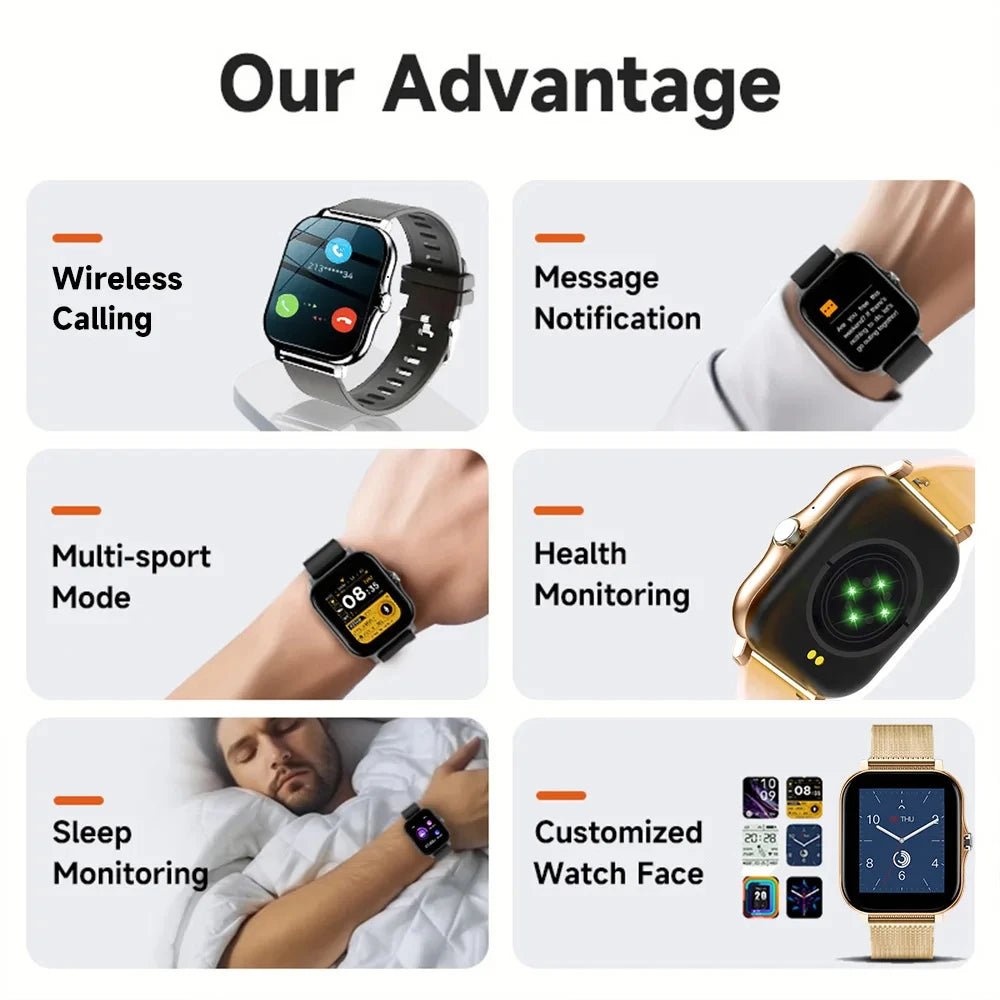 PENGAGAR Smart Watch for Women and Men, Full Touch Screen, Sport Watches - TrendoZone