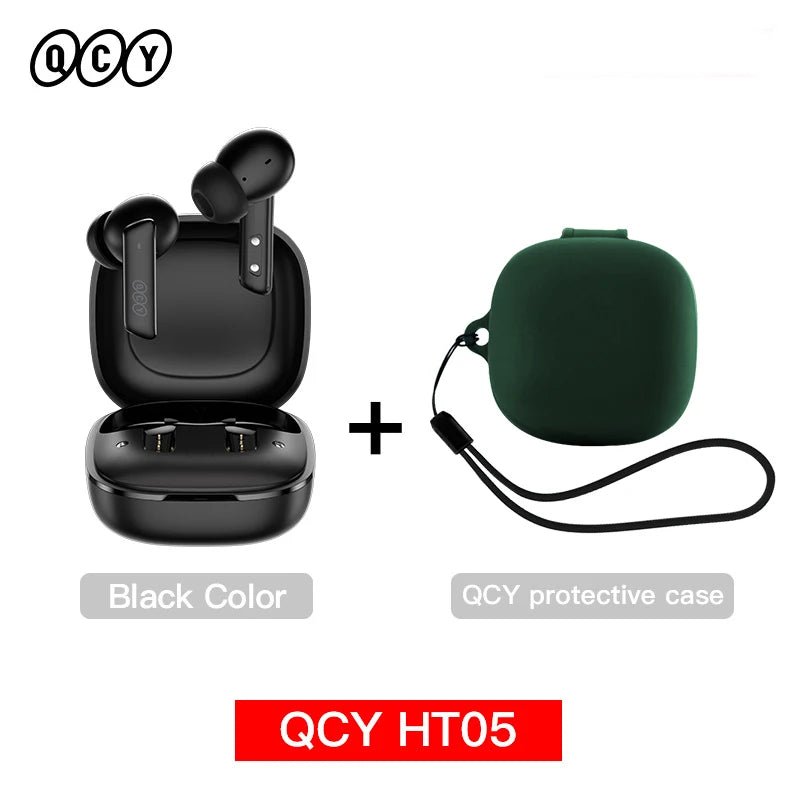 QCY HT05 ANC Wireless TWS Bluetooth 5.2 Earphones 40dB Active Noise Cancellation Headset, 6 Mic ENC HD Call - TrendoZone