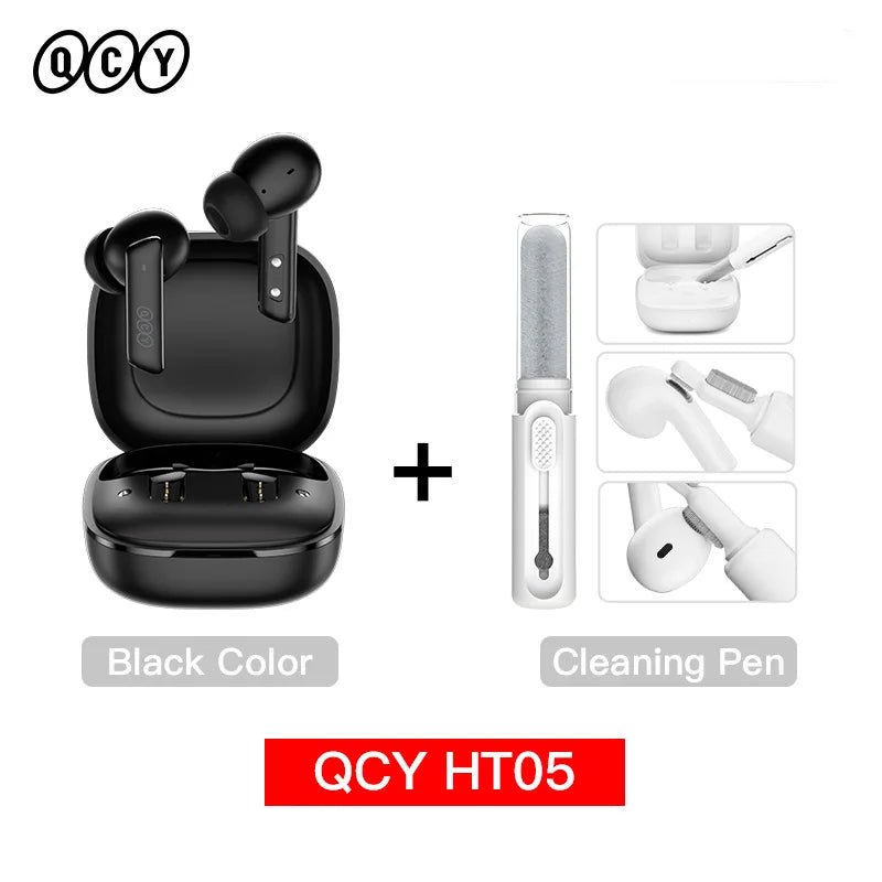 QCY HT05 ANC Wireless TWS Bluetooth 5.2 Earphones 40dB Active Noise Cancellation Headset, 6 Mic ENC HD Call - TrendoZone