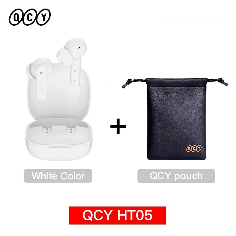 QCY HT05 ANC Wireless TWS Bluetooth 5.2 Earphones 40dB Active Noise Cancellation Headset, 6 Mic ENC HD Call - TrendoZone