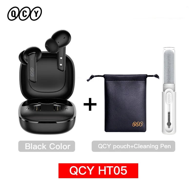 QCY HT05 ANC Wireless TWS Bluetooth 5.2 Earphones 40dB Active Noise Cancellation Headset, 6 Mic ENC HD Call - TrendoZone