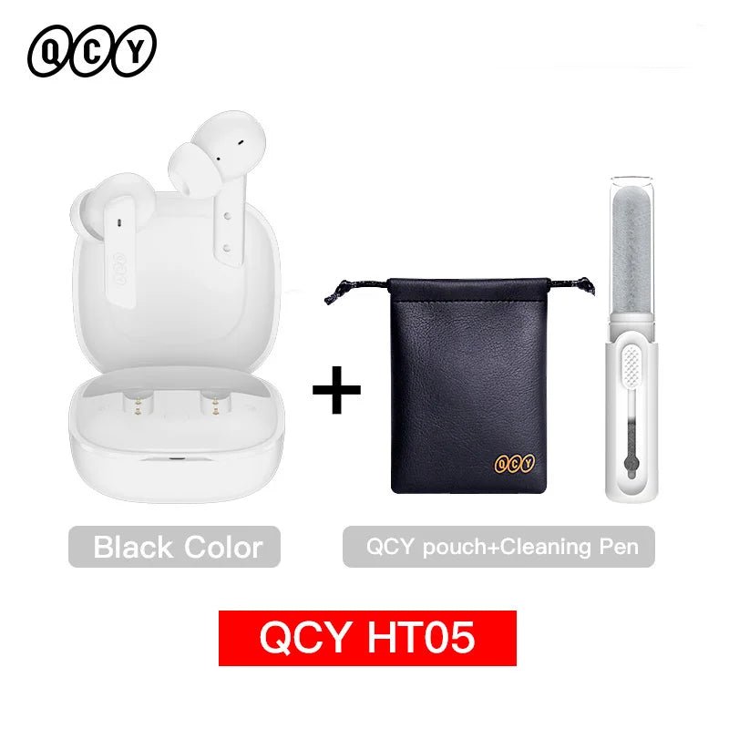 QCY HT05 ANC Wireless TWS Bluetooth 5.2 Earphones 40dB Active Noise Cancellation Headset, 6 Mic ENC HD Call - TrendoZone