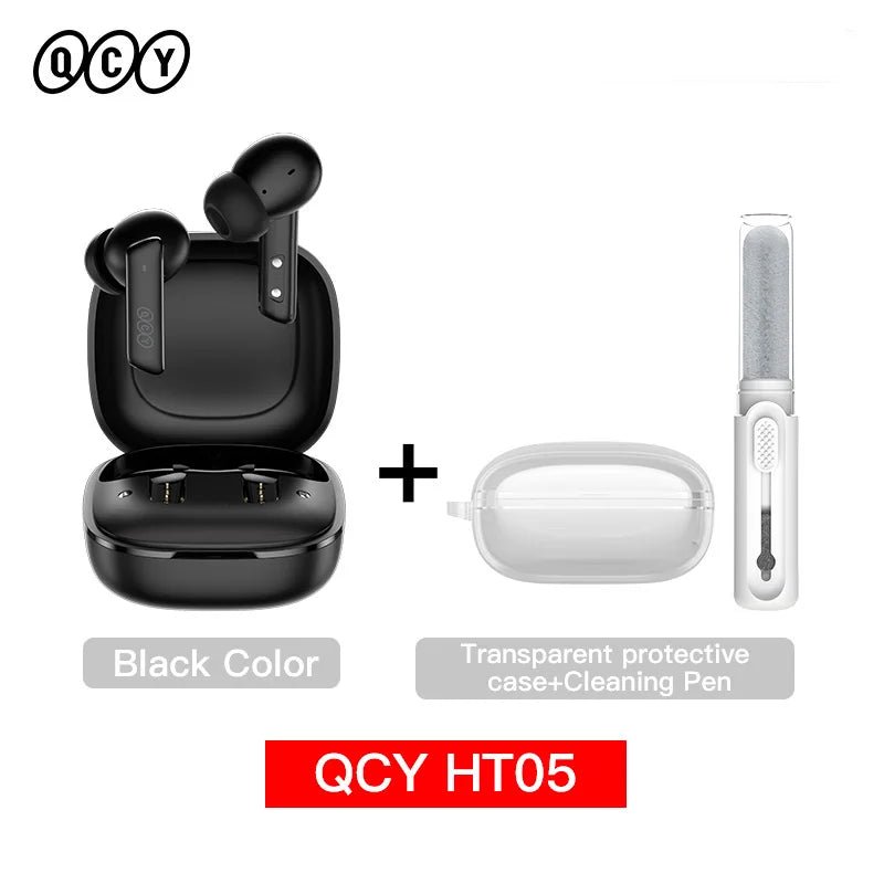 QCY HT05 ANC Wireless TWS Bluetooth 5.2 Earphones 40dB Active Noise Cancellation Headset, 6 Mic ENC HD Call - TrendoZone