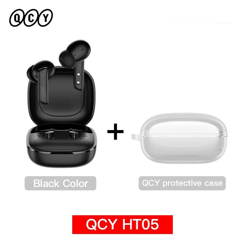 QCY HT05 ANC Wireless TWS Bluetooth 5.2 Earphones 40dB Active Noise Cancellation Headset, 6 Mic ENC HD Call - TrendoZone