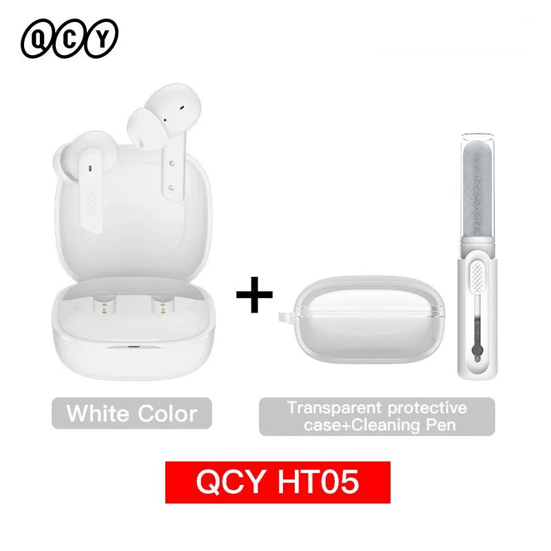 QCY HT05 ANC Wireless TWS Bluetooth 5.2 Earphones 40dB Active Noise Cancellation Headset, 6 Mic ENC HD Call - TrendoZone