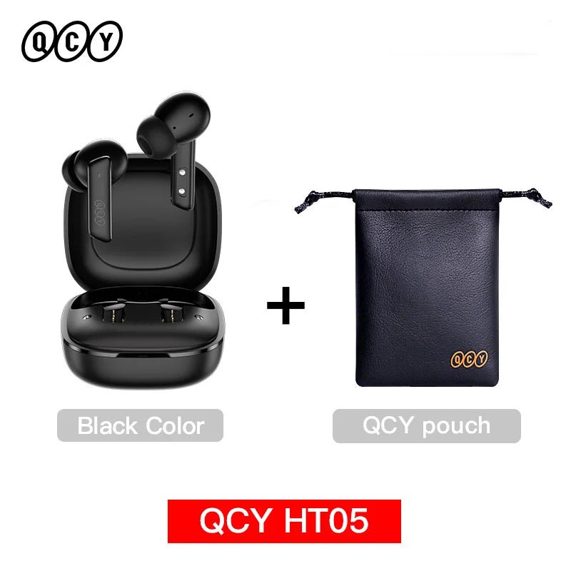 QCY HT05 ANC Wireless TWS Bluetooth 5.2 Earphones 40dB Active Noise Cancellation Headset, 6 Mic ENC HD Call - TrendoZone