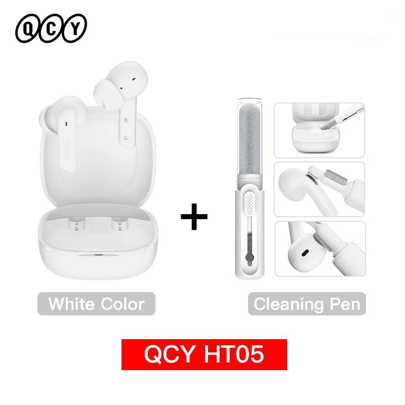 QCY HT05 ANC Wireless TWS Bluetooth 5.2 Earphones 40dB Active Noise Cancellation Headset, 6 Mic ENC HD Call - TrendoZone