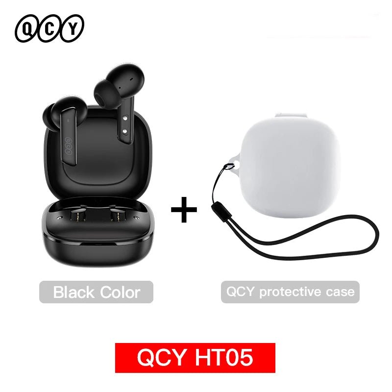 QCY HT05 ANC Wireless TWS Bluetooth 5.2 Earphones 40dB Active Noise Cancellation Headset, 6 Mic ENC HD Call - TrendoZone