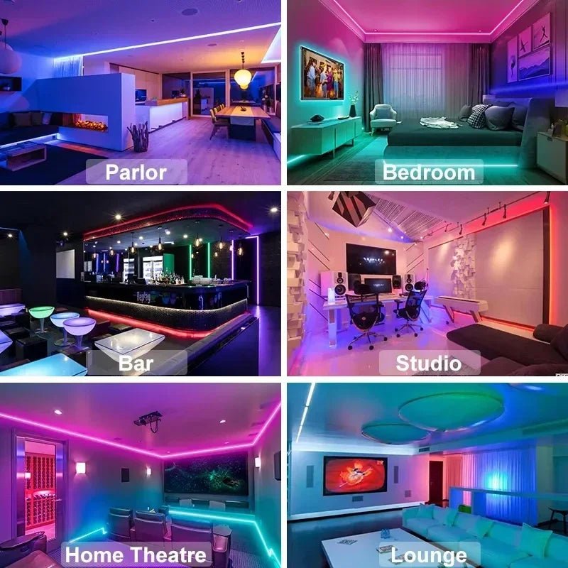 RGB LED Strip Lights - USB Wi-Fi APP Control Luces LED Flexible Lamp Tape for TV Backlight Room Decor Lighting - TrendoZone