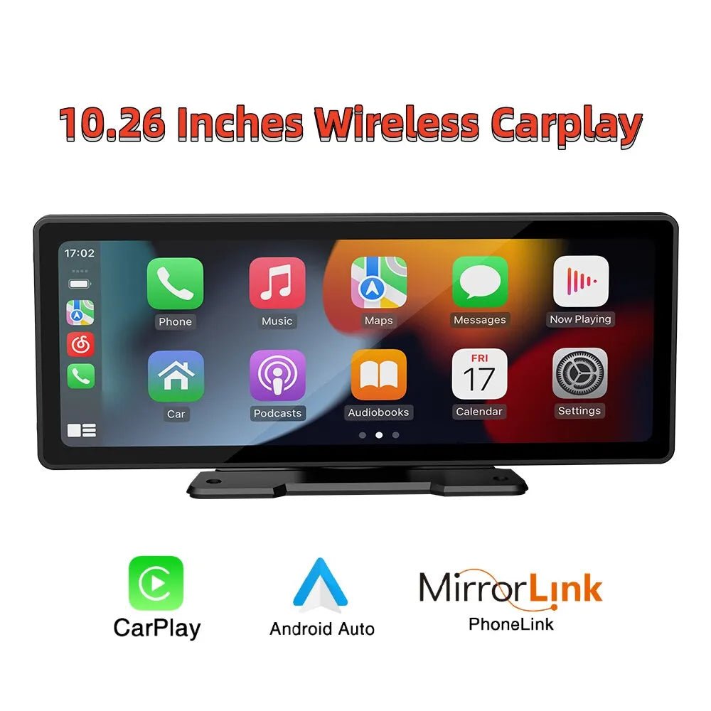 Universal 10.26” Car Screen, Radio Multimedia, Video Player, Wireless CarPlay or Android - TrendoZone