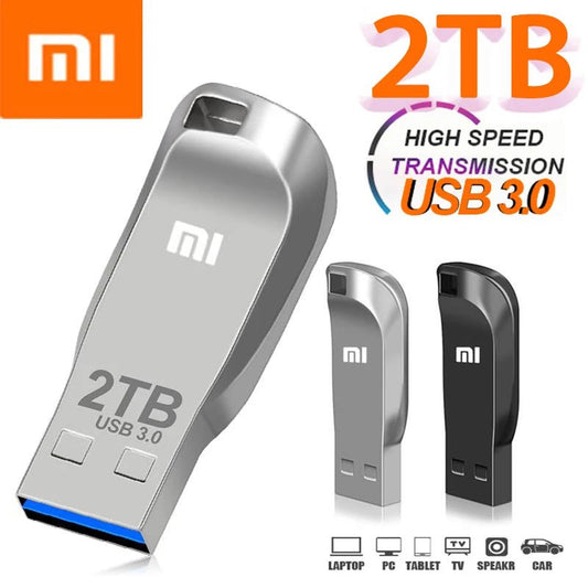 Xiaomi 128GB, 512GB, 1TB, 2TB USB 3.0 Flash Waterproof Metal Drive - High-Speed Transfer Storage Memory - TrendoZone