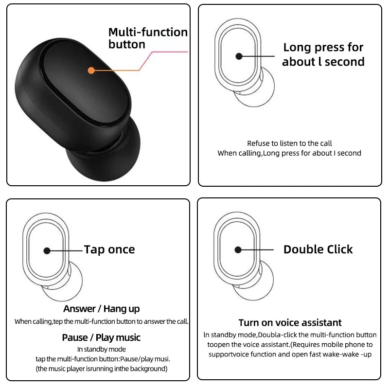 Xiaomi Redmi AirDots 2 Wireless Bluetooth Headset with Mic, Bluetooth Earphones - TrendoZone