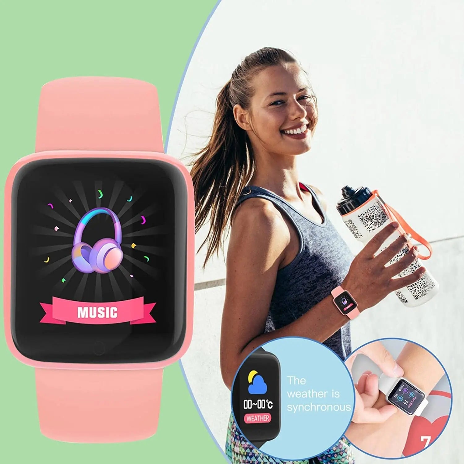 Y68 Smartwatch D20 - Men Women, Multifunction, Bluetooth Connect to Phone, Music, Fitness, Sports, Sleep Monitor - TrendoZone