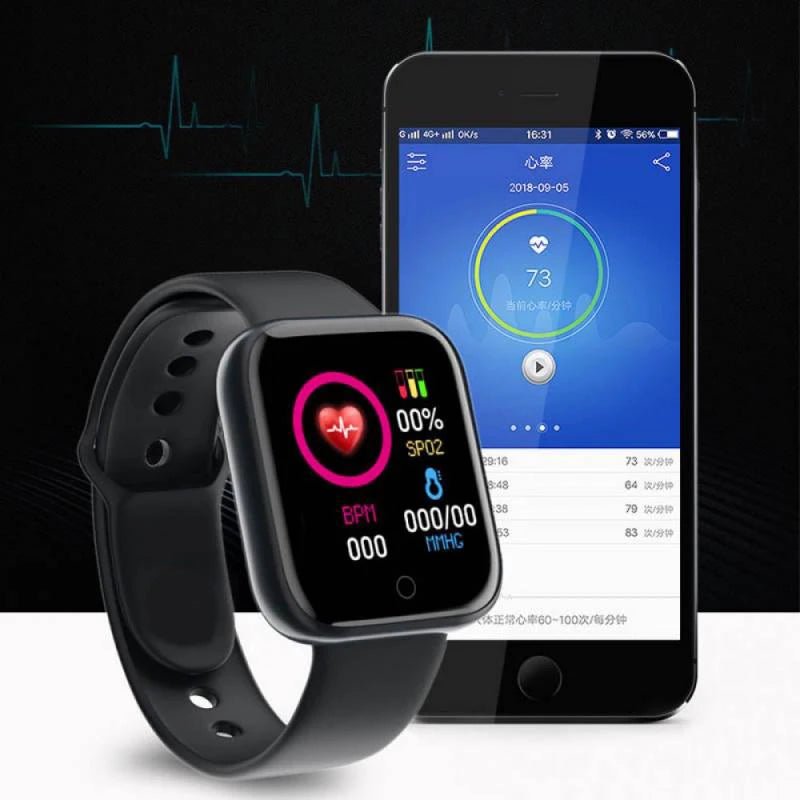 Y68 Smartwatch D20 - Men Women, Multifunction, Bluetooth Connect to Phone, Music, Fitness, Sports, Sleep Monitor - TrendoZone