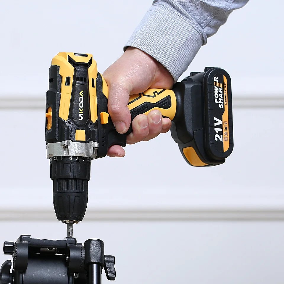 YIKODA 12/16.8/21V Cordless Drill Rechargeable Electric Screwdriver Lithium Battery - TrendoZone